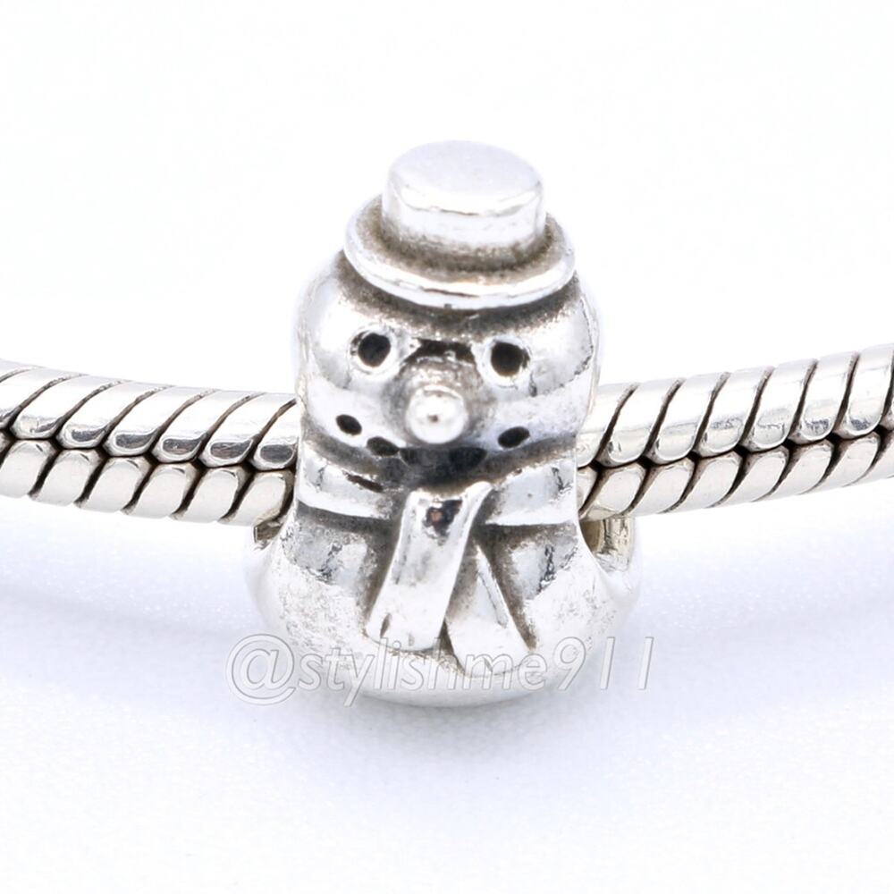 Authentic PANDORA Retired Snowman Charm - 790374